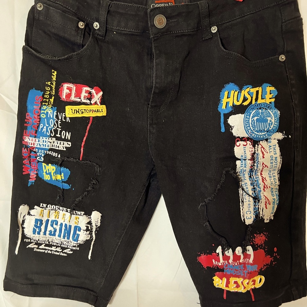 Black Jeans Shorts